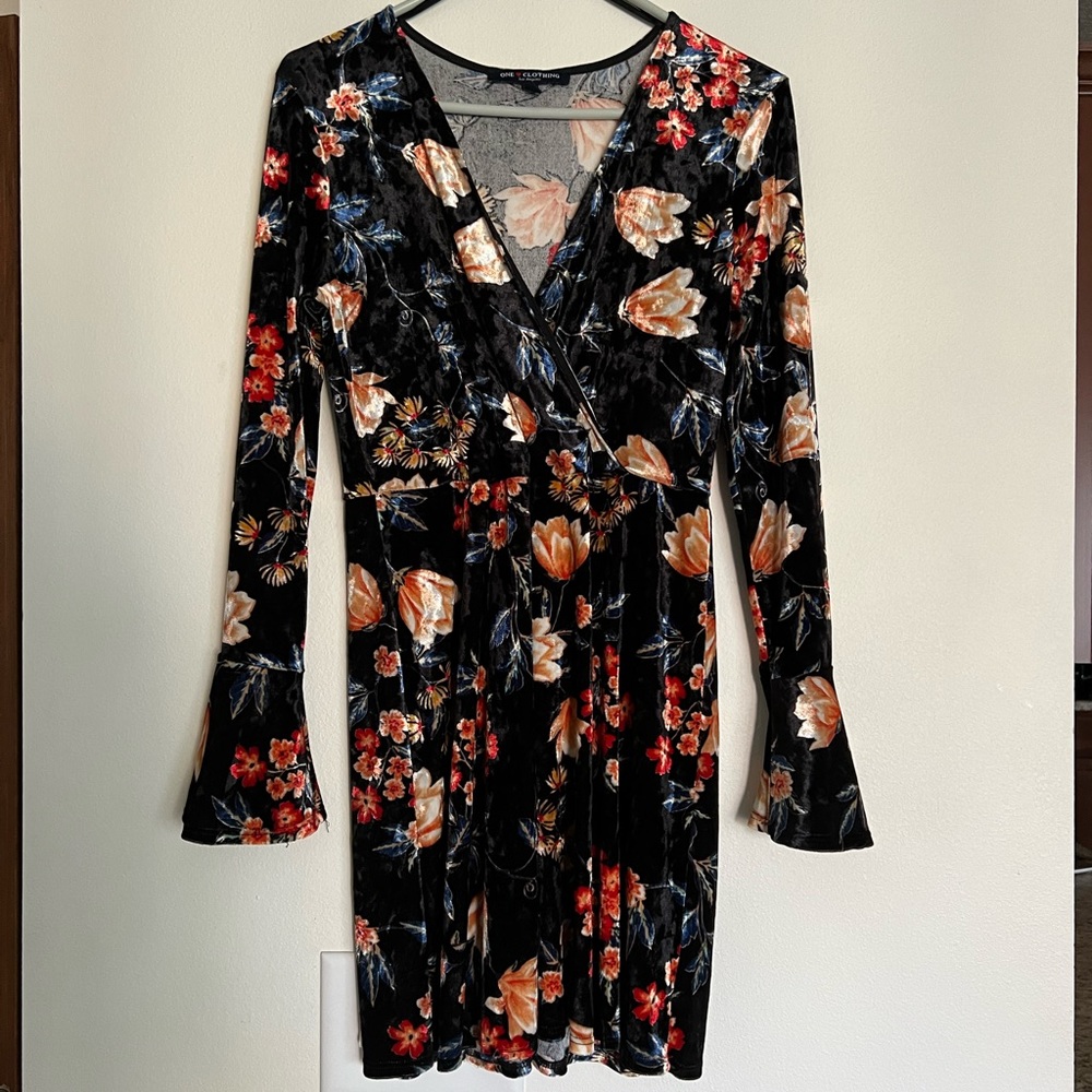 Velvet Floral Dress